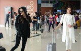 Phong cách vạn người mê của Hồ Ngọc Hà và Phạm Hương ở sân bay ảnh 2