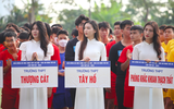 Toàn cảnh lễ khai mạc giải bóng đá học sinh THPT Hà Nội 2022 ảnh 2
