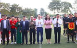 Toàn cảnh lễ khai mạc giải bóng đá học sinh THPT Hà Nội 2022 ảnh 7