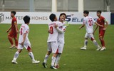 Cầu thủ Viettel phấn khích ăn mừng chức vô địch U17 quốc gia