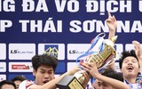 Cầu thủ Viettel phấn khích ăn mừng chức vô địch U17 quốc gia ảnh 11