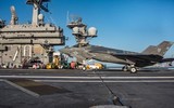 Tiêm kích tàng hình F-35C nườm nượp cất-hạ trên tàu sân bay Mỹ ở cửa ngõ Biển Đông ảnh 25