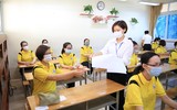 Diễn tập phòng chống dịch Covid-19, sẵn sàng cho kỳ thi tốt nghiệp THPT  ảnh 9