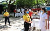 Diễn tập phòng chống dịch Covid-19, sẵn sàng cho kỳ thi tốt nghiệp THPT  ảnh 4