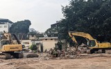 Cận cảnh dự án phá dỡ nhà Pháp trăm tuổi ở 61 Trần Phú đang phải dừng thi công  ảnh 3