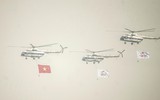 Mãn nhãn màn biểu diễn của Su-30Mk2 và trực thăng mang cờ Tổ quốc ở Hà Nội ảnh 6