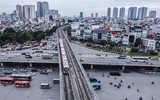 Hình ảnh ấn tượng từ flycam khi tàu đường sắt đô thị Nhổn - ga Hà Nội chạy thử ảnh 5