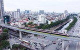 Hình ảnh ấn tượng từ flycam khi tàu đường sắt đô thị Nhổn - ga Hà Nội chạy thử ảnh 4