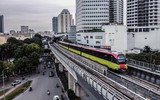 Hình ảnh ấn tượng từ flycam khi tàu đường sắt đô thị Nhổn - ga Hà Nội chạy thử ảnh 8