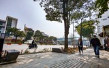 Ngắm hàng ghế đá tối giản tuyệt đẹp trong nắng xuân trên phố Nguyễn Chí Thanh ảnh 3