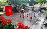 Chiến sỹ Cảnh sát cơ động Thủ đô tranh tài đấu bóng chuyền đầu Xuân Quý Mão ảnh 1