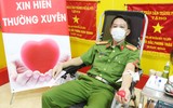 Ngời sắc đỏ chiến sỹ công an hiến máu tình nguyện vì cộng đồng