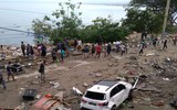 [Ảnh] Cận cảnh đổ nát, tang thương sau động đất, sóng thần ở Indonesia