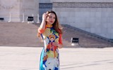 Hoa hậu Ngọc Diễm khoe vóc dáng gợi cảm trên quê hương Thành Cát Tư Hãn