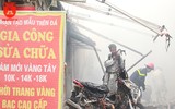 Cận cảnh hiện trường vụ cháy chợ Quang, xã Thanh Liệt, huyện Thanh Trì