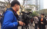 Đông đảo phóng viên quốc tế đưa tin sự kiện Chủ tịch Triều Tiên Kim Jong-un đến Hà Nội