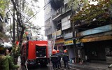 Hà Nội: Cháy lớn cửa hàng phụ tùng ô tô trên phố Lạc Nghiệp