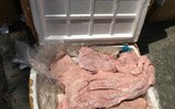 [Ảnh] Cận cảnh hơn 1 tấn nầm lợn không rõ nguồn gốc được tuồn về Hà Nội