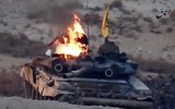 Xe tăng T-90 nằm trong tay khủng bố đã bị xe tăng T-72 Syria tiêu diệt