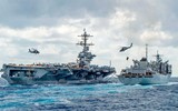 [ẢNH] Siêu tàu sân bay Mỹ tập trận rầm rộ sát Iran, điều gì sắp xảy ra?