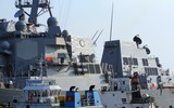 [ẢNH] Chiến hạm Mỹ mang tên lửa Tomahawk diễn tập cùng ASEAN trên biển Đông
