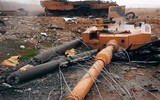 [ẢNH] Tên lửa Mỹ ‘thổi’ bay tháp pháo xe tăng Đức trên chiến trường Syria