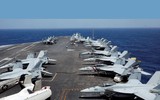 [ẢNH] Gần 20 chiến hạm Iran đuổi theo siêu tàu sân bay hạt nhân Mỹ