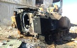 [ẢNH] Trúng tên lửa Syria, đoàn xe bọc thép Thổ Nhĩ Kỳ nát vụn khi chưa kịp tham chiến