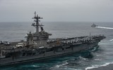 [ẢNH Hàng không mẫu hạm, tuần dương và khu trục Mỹ trên Biển Đông