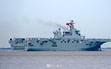 [ẢNH] Tàu đổ bộ trực thăng của Trung Quốc chạy thử nghiệm khi đang thi công dang dở