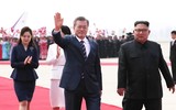 [ẢNH] Nhà lãnh đạo Kim Jong-un và Tổng thống Hàn Quốc Moon Jae-in hội đàm tại trụ sở Đảng Lao động Triều Tiên