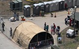 [ẢNH] Hiện trạng sinh hoạt thiếu thốn của Trại di cư Biên phòng Hoa Kỳ từ trên cao