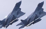 [ẢNH] Tiêm kích tàng hình Su-57 đã âm thầm thử nghiệm tên lửa Kh-47M2 Kinzhal tại Syria?