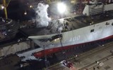 [ẢNH] Thiệt hại đối với tàu sân bay Thổ Nhĩ Kỳ sau khi hứng chịu hỏa hoạn