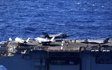 [ẢNH] Siêu tàu đổ bộ Mỹ tập trận cùng tiêm kích tàng hình F-35B ngay 