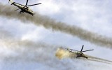 [ẢNH] Trực thăng vũ trang Nga bất ngờ tấn công dữ dội phiến quân tại Latakia