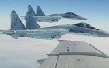 [ẢNH] Tiêm kích Nga cất cánh hàng loạt chặn chiến đấu cơ Israel tấn công Syria