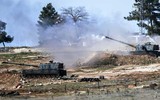 [ẢNH] Pháo binh Thổ Nhĩ Kỳ bắn phá dữ dội vị trí quân đội Syria tại Tây Aleppo
