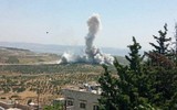 [ẢNH] Chiến đấu cơ Nga bất ngờ ném bom dữ dội phiến quân sát biên giới Thổ Nhĩ Kỳ