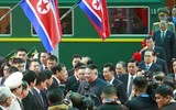 [ẢNH] Toàn bộ hình ảnh Chủ tịch Triều Tiên tới ga Đồng Đăng, lên ô tô về Hà Nội