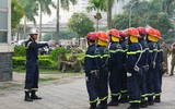 Lực lượng dân phòng thi xử lý tình huống xảy cháy
