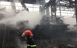Cháy lò luyện thép  2 người bị thương