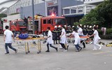 Giải quyết nhanh tình huống cứu nạn, chữa cháy giả định tại Aeon Mall Long Biên  ​