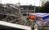 Hình ảnh vụ sập công trình trường mầm non ở Mỹ Đình