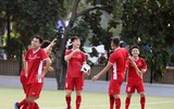 [ẢNH] Olympic Việt Nam sảng khoái cười hết cỡ trước trận quyết đấu Syria