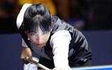 [ẢNH] Nữ cơ thủ xinh đẹp gây sốt ở giải Billiards carom châu Á 2019