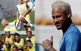 [ẢNH] Mặc bê bối hiếp dâm, Neymar xuất hiện với mái tóc bạch kim cực ngầu
