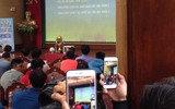 Hình ảnh lễ bốc thăm chia bảng giải bóng đá học sinh THPT Hà Nội 2017