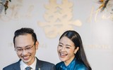 MC Phí Linh rạng rỡ hạnh phúc trong ngày cưới