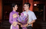 Lần hiếm hoi chồng sắp cưới sánh vai với Hoa hậu Ngọc Hân trước công chúng